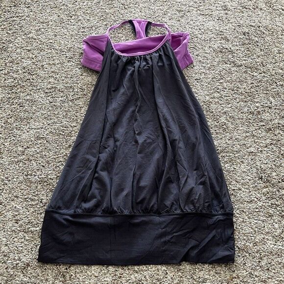 LULULEMON Tuck Me In Tank Top Gray Purple Very Light Flare size 6 Gym Yoga - Picture 1 of 7